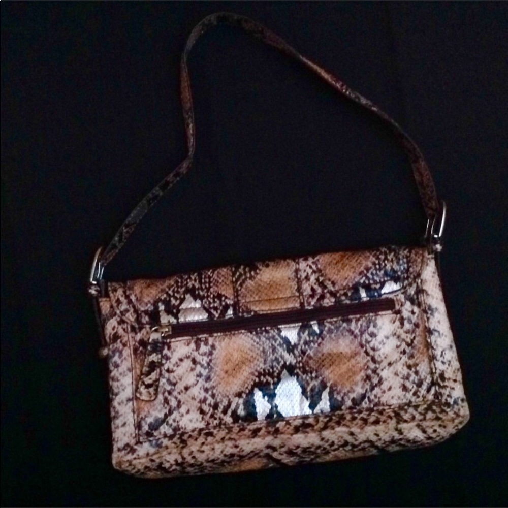 Kate Landry Python Snake Clutch Mini Shoulder Bag - image 5